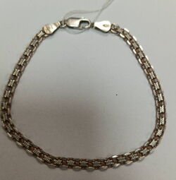 Срібний браслет з фантазійним плетінням (00092081) - Б/В від виробника NoName