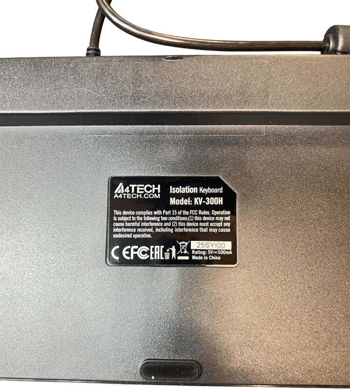 Клавіатура дротова A4Tech KV-300H USB (4711421846707) - Б/В - Фото №3