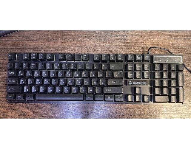 Клавіатура дротова GamePro GK296 USB RGB Black - Б/В