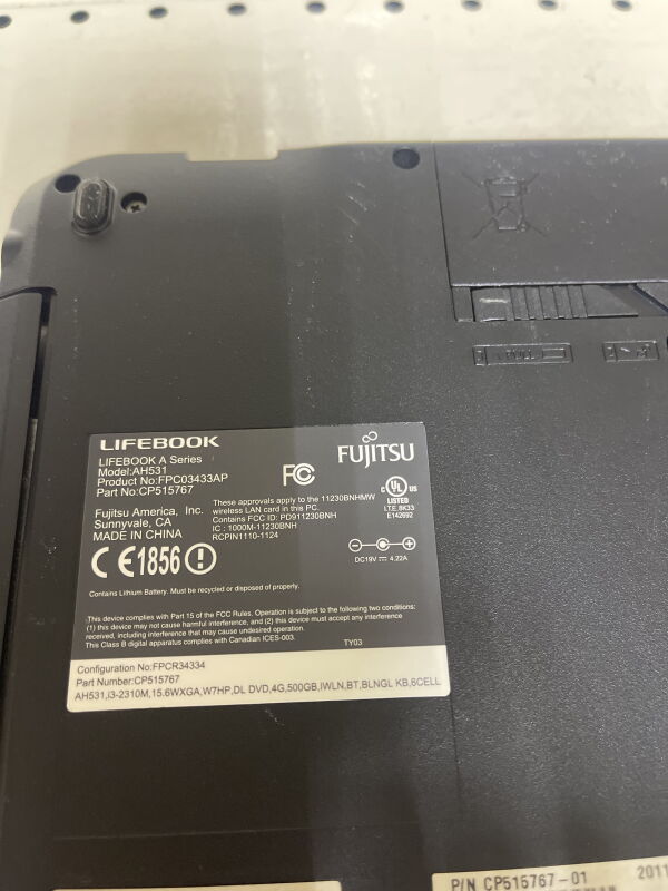 Ноутбук Fujitsu Lifebook AH531 (i3-2310M/8GB/SSD480GB) - Б/В - Фото №6