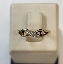 Каблучка з червоного та білого золота (00077307) - Б/В від виробника NoName