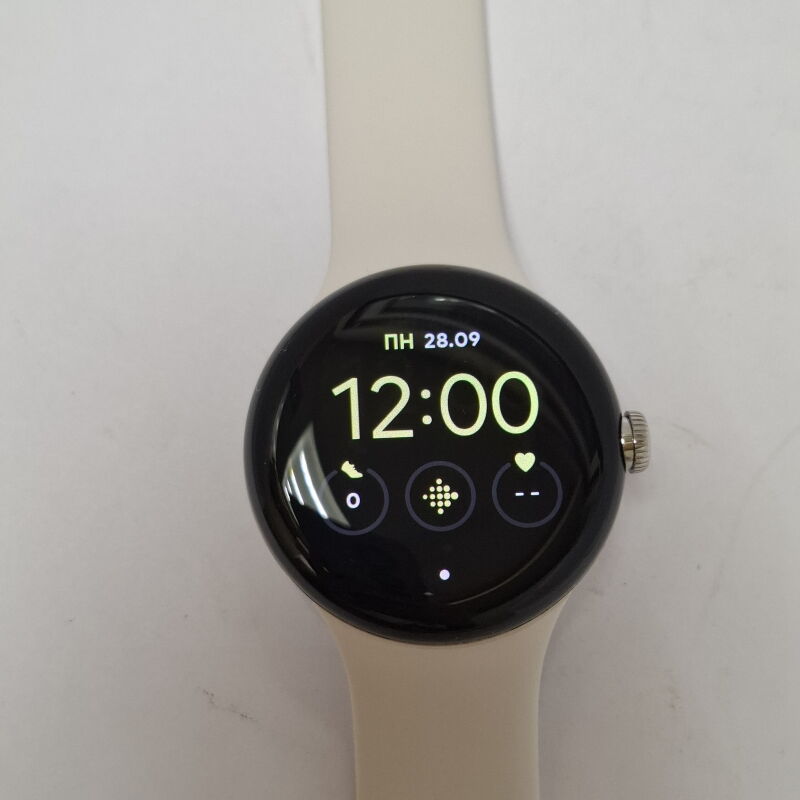 Смарт-годинник Google Pixel Watch Polished Silver Case/Chalk Active Band - Б/В - Фото №2