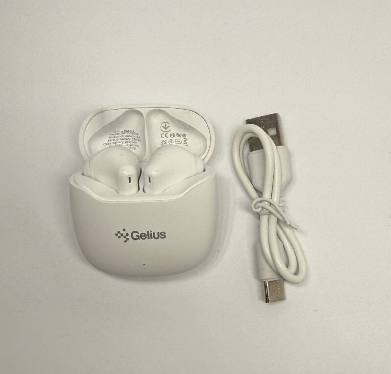 Бездротові навушники TWS Gelius Basic 2 GP-TWS048 White - Б/В - Фото №1 Бездротові навушники TWS Gelius Basic 2 GP-TWS048 White - Б/В