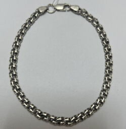 Срібний браслет з плетінням Бісмарк (00108170) - Б/В від виробника NoName
