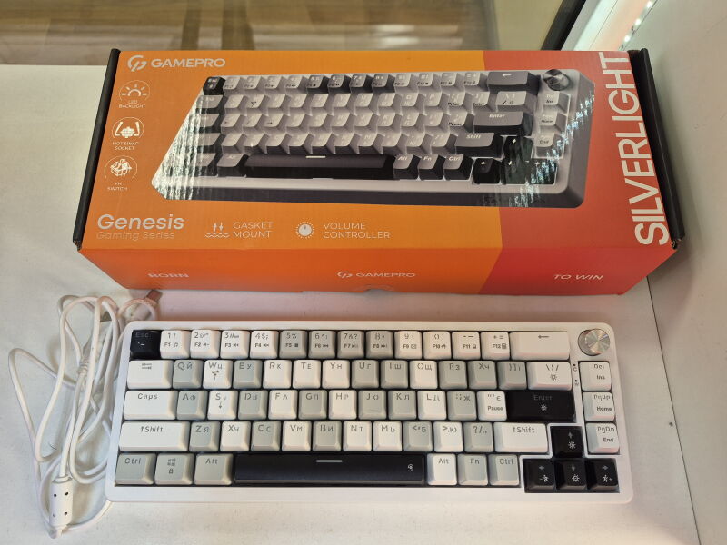 Клавіатура дротова GamePro Genesis Silverlight MK116 USB Grey - Б/В