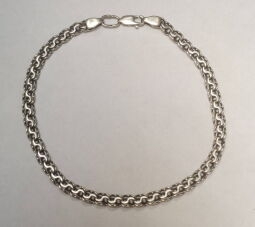 Срібний браслет з плетінням бісмарк (00112225) - Б/В від виробника NoName