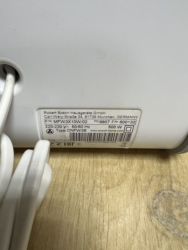 М'ясорубка BOSCH MFW3X10W - Б/В - Фото №5