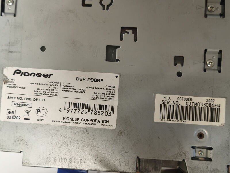 Автомагнітола Pioneer DEH-P88RS - Б/В - Фото №4