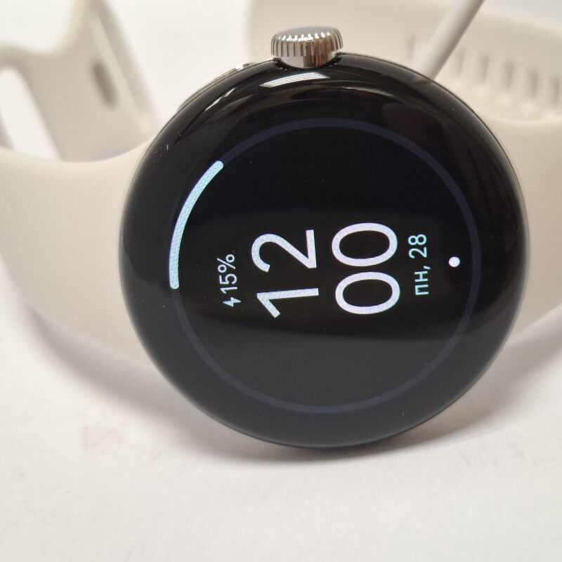 Смарт-годинник Google Pixel Watch Polished Silver Case/Chalk Active Band - Б/В - Фото №3