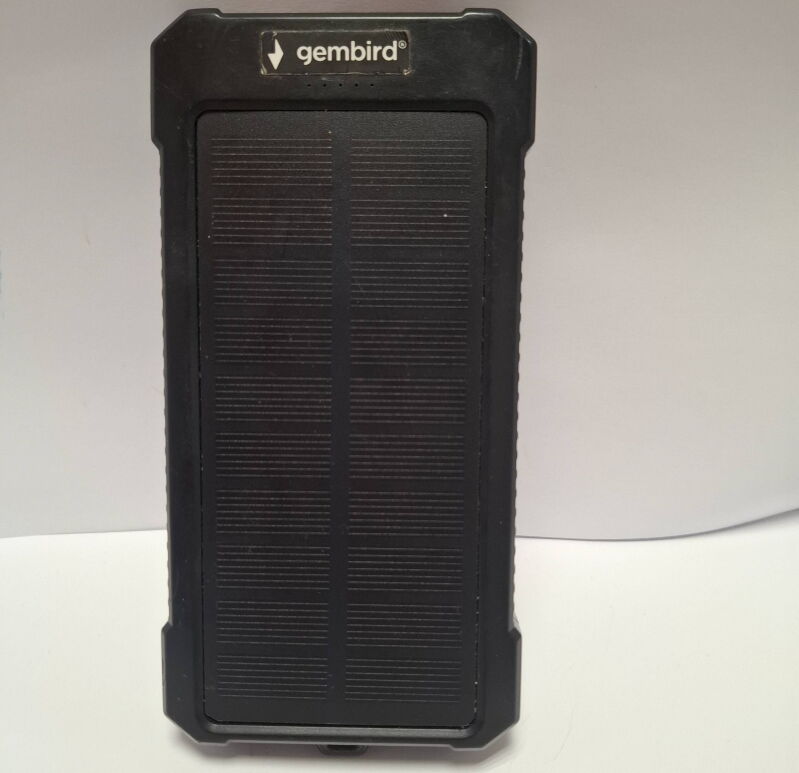 Powerbank Gembird 10000 mAh Black (PB10-SOLAR-1) - Б/В