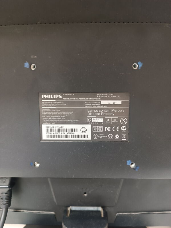 Монітор 21.5" Philips V-line 221V2SB/01 - Б/В - Фото №3