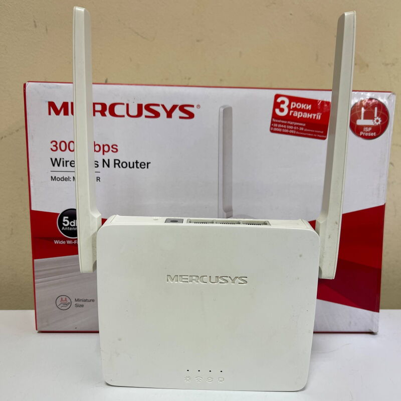 Маршрутизатор Mercusys MW301R WiFi4 / N300 / 100Мбіт/с - Б/В