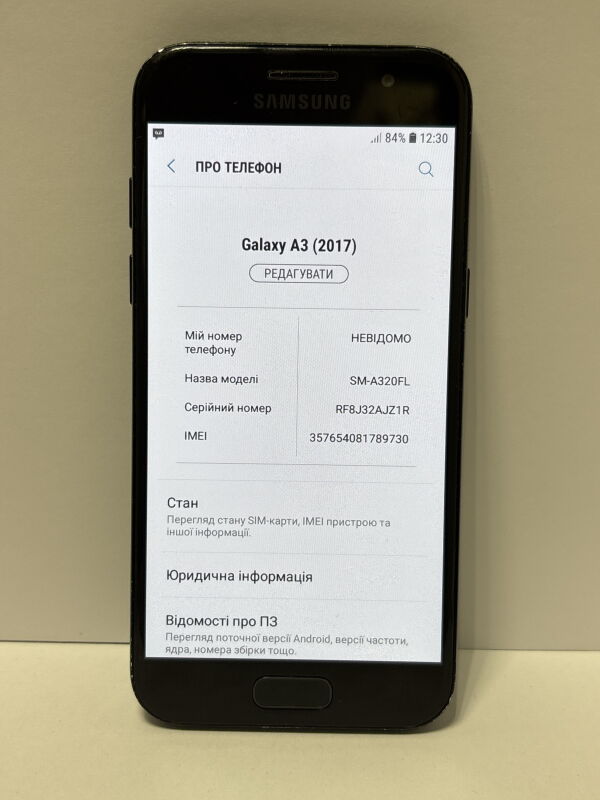 Samsung Galaxy A3 2017 Duos SM-A320 2/16GB Black, SM-A320FZKASEK - Б/В - Фото №3