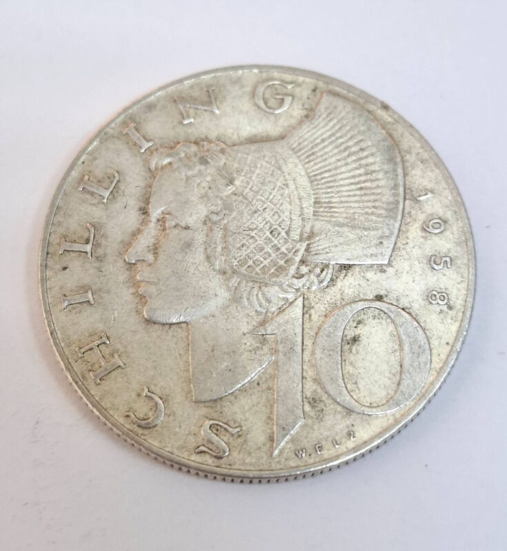 Срібна монета 10 шилінгів 1958 Німеччина (00080393) - Б/В