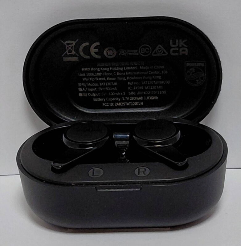 Навушники Philips TAT1207 True Wireless IPX4 Black (TAT1207BK/00) - Б/В