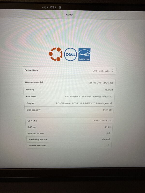 Ноутбук Dell Inspiron 15 DC15255 (Ryzen 5 7530U/16GB/SSD512GB) - Б/В - Фото №3