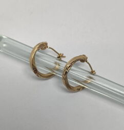 Сережки з жовтого золота (00118256) - Б/В Сережки з жовтого золота (00118256) - Б/В від виробника NoName