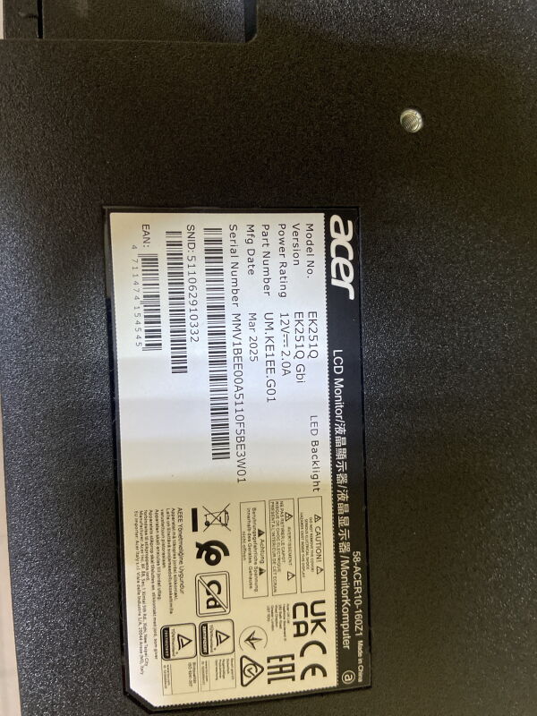 Монітор ACER EK251QGbi - Б/В - Фото №2
